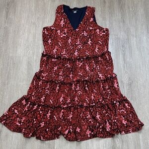 Tommy Hilfiger Black Floral ruffle Dress size 4